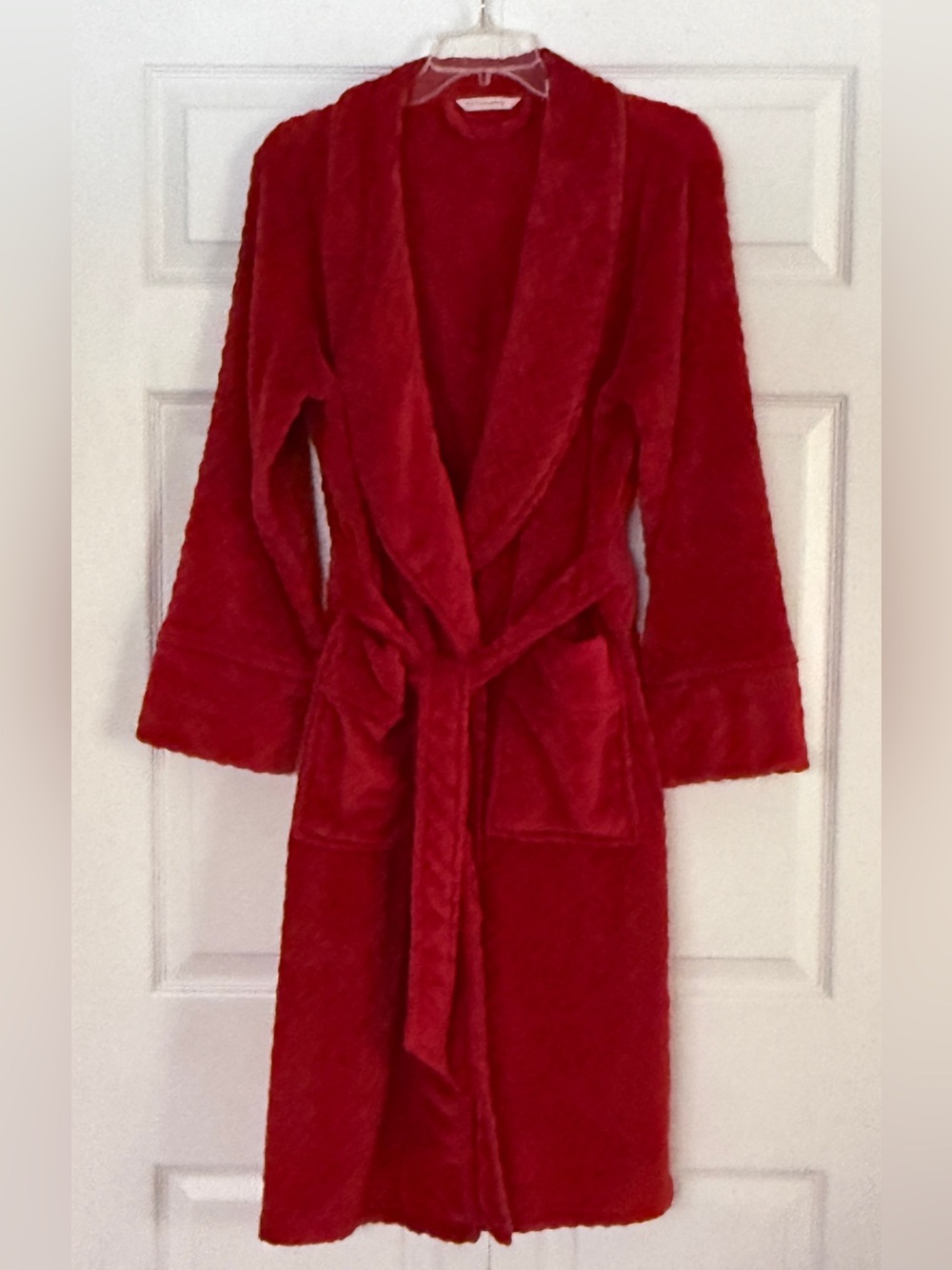 Soft Surroundings Red Cozy Soft Bathrobe